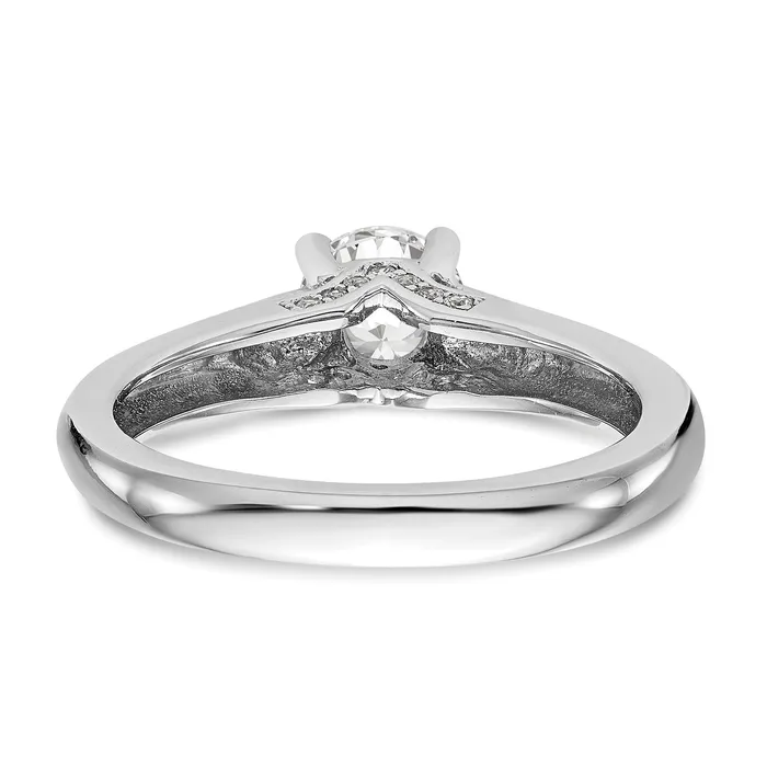 Goldiacom Rings 14k White Gold Round Simulated Diamond Engagement Ring Goldiacom Rings 14k White Gold Round Simulated Diamond Engagement Ring