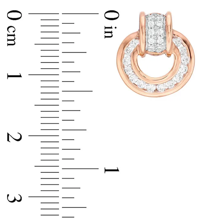 Goldia Earrings 05 CT TW Diamond Doorknocker Stud Earrings in 14K Rose Gold Goldia Earrings 05 CT TW Diamond Doorknocker Stud Earrings in 14K Rose Gold