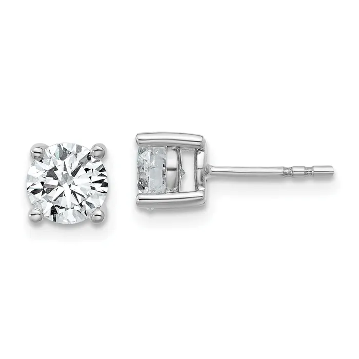 Goldia Earrings 14k White Gold 1 12 ctw Lab Grown Diamond VSSI G Round 4 Prong Heavy Wt Stud Earrings Goldia Earrings 14k White Gold 1 12 ctw Lab Grown Diamond VSSI G Round 4 Prong Heavy Wt Stud Earrings