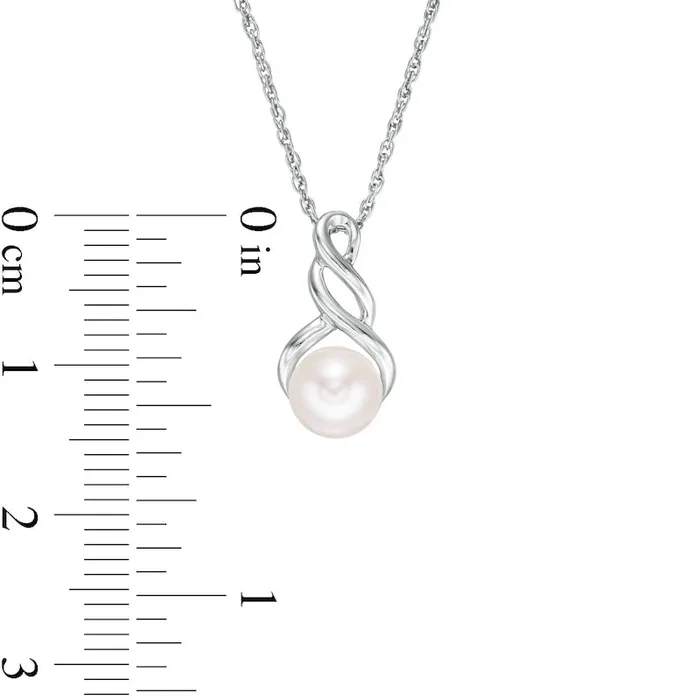 Goldia Earrings 70mm Cultured Freshwater Pearl Cascading Drop Pendant in 10K White Gold Goldia Earrings 70mm Cultured Freshwater Pearl Cascading Drop Pendant in 10K White Gold