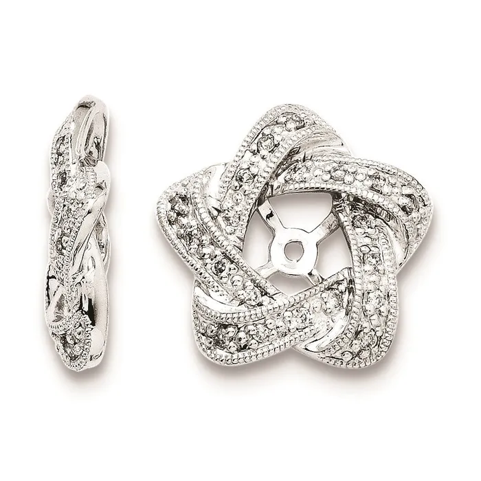 Goldia Earrings Sterling Silver Diamond Earring Jackets
