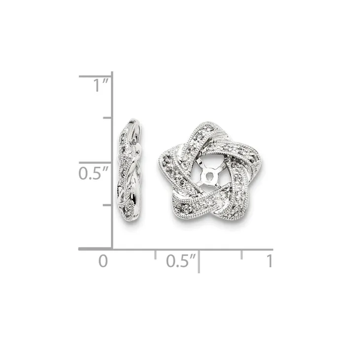 Goldia Earrings Sterling Silver Diamond Earring Jackets
