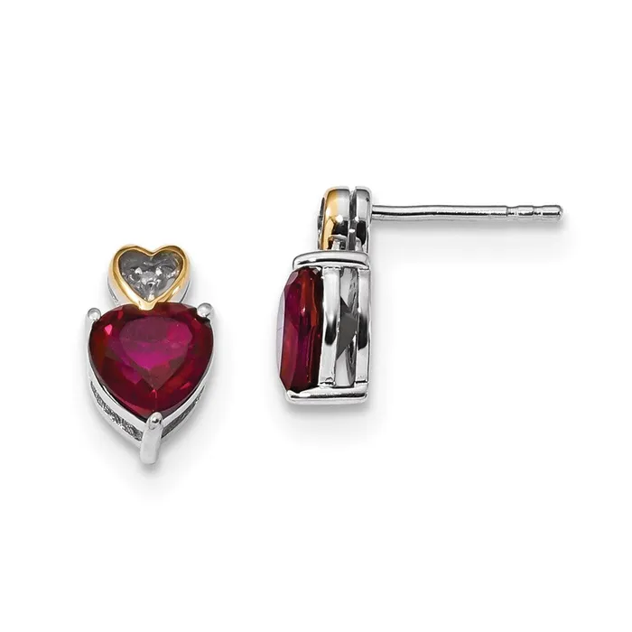 Goldia Earrings Sterling Silver u0026 14K Red Enhanced Topaz and Diamond Earrings Goldia Earrings Sterling Silver u0026 14K Red Enhanced Topaz and Diamond Earrings