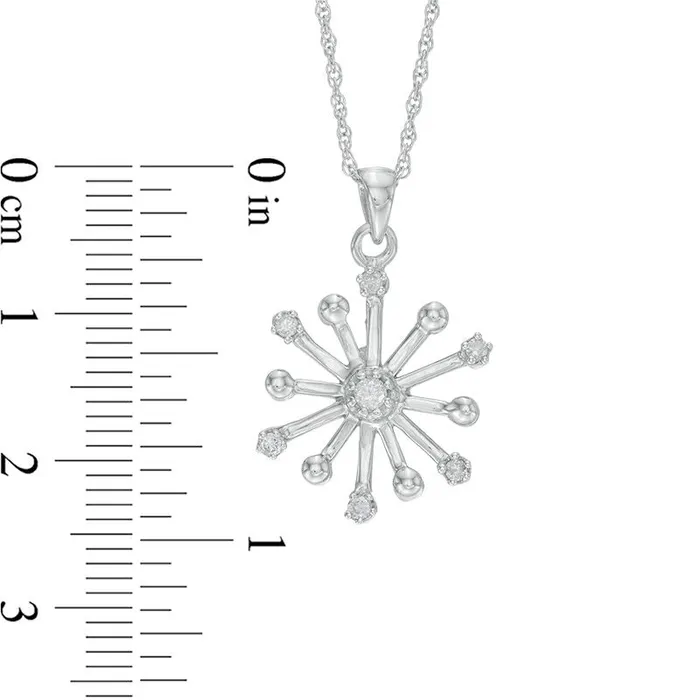 Goldia Necklaces 01 CT TW Natural Diamond Star Pendant in Sterling Silver Goldia Necklaces 01 CT TW Natural Diamond Star Pendant in Sterling Silver