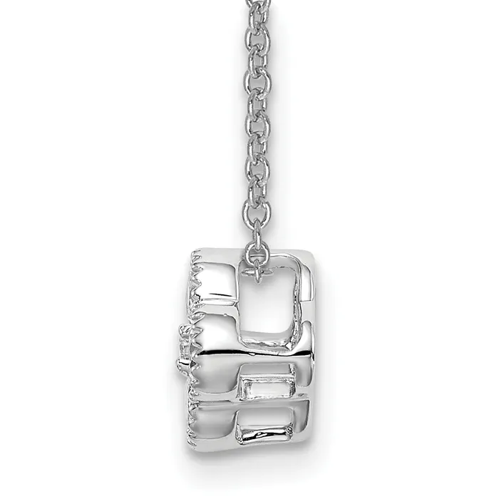 Goldia Necklaces 10k White Gold 14 Ct Lab Grown Diamond VSSI G 18 inch Bloom Pendant Necklace