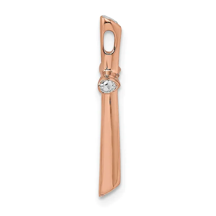 Goldia Necklaces 14k Rose Gold 01ct Real Diamond Chain Slide