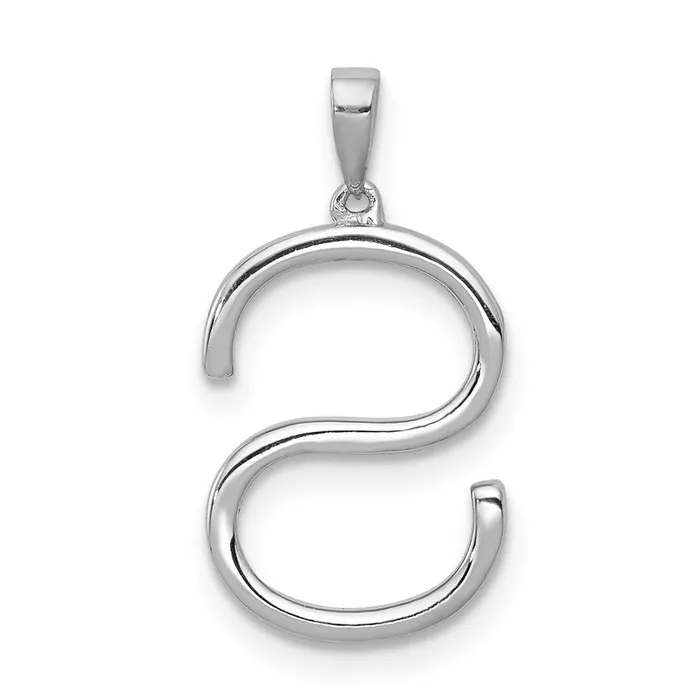 Goldia Necklaces 14K White Gold Real Diamond Letter S Initial Pendant