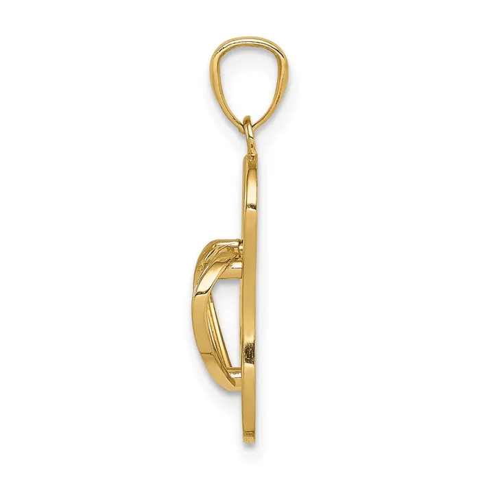 Goldia Necklaces 14k Yellow Gold 3D Flip Flop Pendant