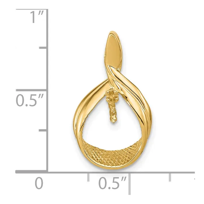 Goldia Necklaces 14K Yellow Gold 7mm Black FW Cultured Pearl AA Real Diamond pendant