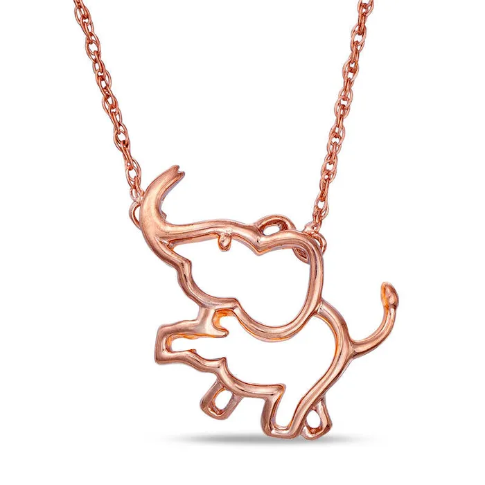 Goldia Necklaces Elephant Necklace in 10K Rose Gold