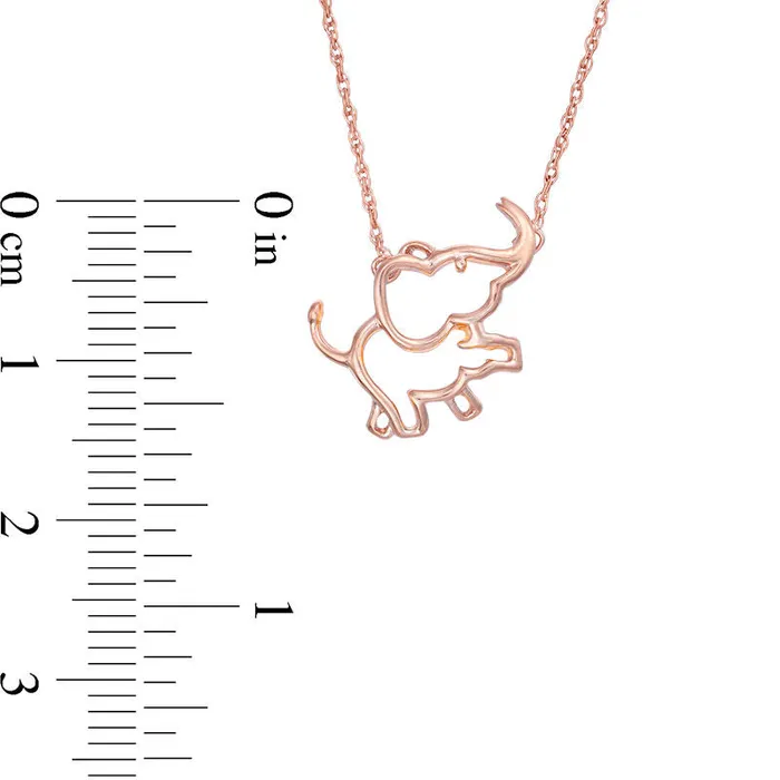 Goldia Necklaces Elephant Necklace in 10K Rose Gold Goldia Necklaces Elephant Necklace in 10K Rose Gold