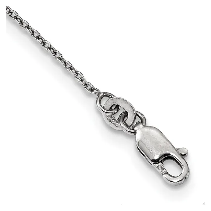 Goldia Necklaces Sterling Silver Blue and White Diamond Pendant