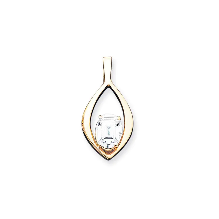 Goldia PreStyled Sets 14k Yellow Gold 12x10mm Oval Cubic Zirconia slide Goldia PreStyled Sets 14k Yellow Gold 12x10mm Oval Cubic Zirconia slide