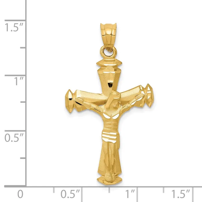 Goldia PreStyled Sets 14k Yellow Gold Polished Crucifix Pendant