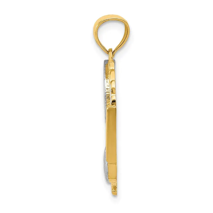Goldia PreStyled Sets 14k Yellow Rhodium Gold Yellow wRhodium Tennis Pendant