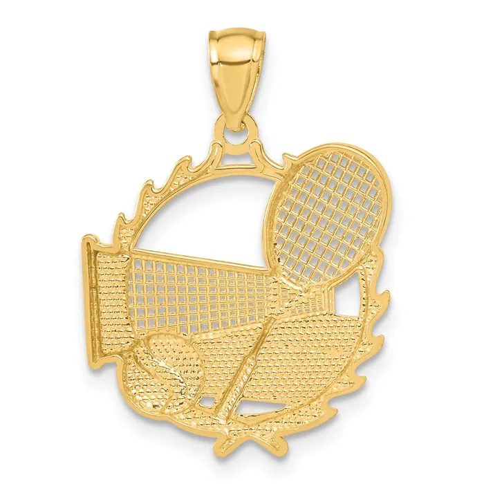 Goldia PreStyled Sets 14k Yellow Rhodium Gold Yellow wRhodium Tennis Pendant