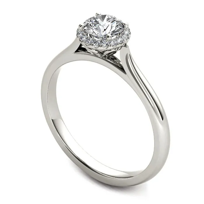 Goldia Rings 050 CT TW Natural Diamond Frame Engagement Ring in Solid 14K White Gold Goldia Rings 050 CT TW Natural Diamond Frame Engagement Ring in Solid 14K White Gold