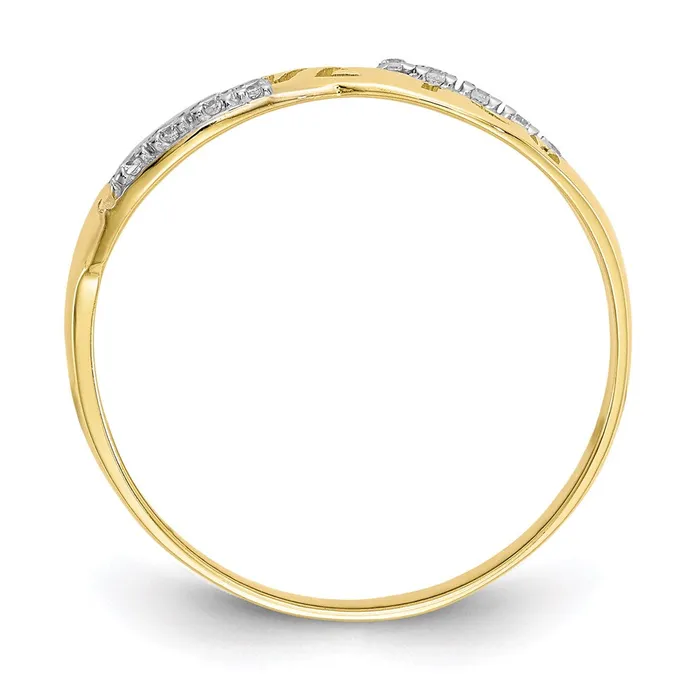 Goldia Rings 10k Yellow Gold CZ I LOVE YOU Ring