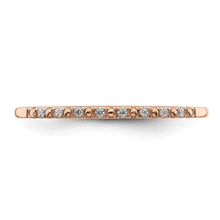 Goldia Rings 14k Rose Gold Real Diamond Wedding Band