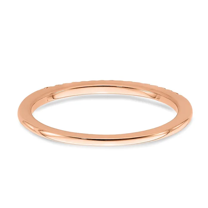 Goldia Rings 14k Rose Gold Real Diamond Wedding Band