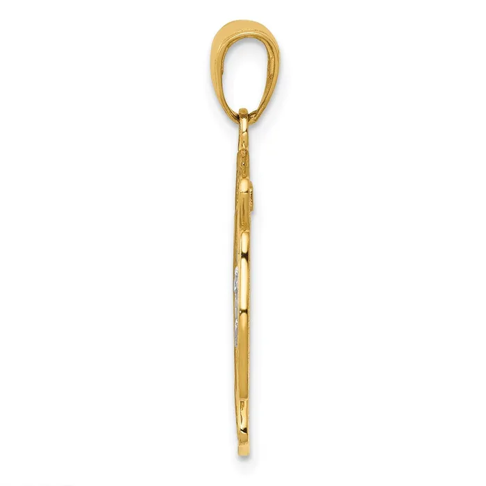 Goldia Rings 14k Twotone Gold Saint Florian Medal Pendant
