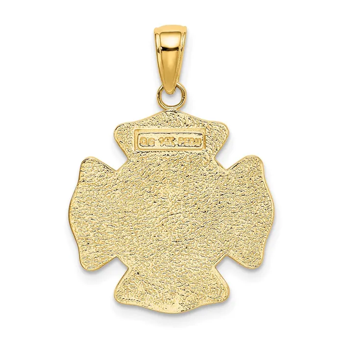 Goldia Rings 14k Twotone Gold Saint Florian Medal Pendant
