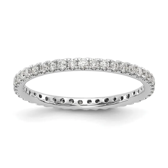 Goldia Rings 14k White Gold 12 Ct Lab Grown Diamond VSSI G Shared Prong Eternity Band Ring Goldia Rings 14k White Gold 12 Ct Lab Grown Diamond VSSI G Shared Prong Eternity Band Ring
