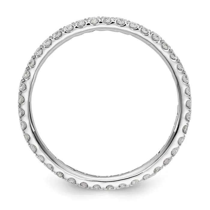 Goldia Rings 14k White Gold 12 Ct Lab Grown Diamond VSSI G Shared Prong Eternity Band Ring