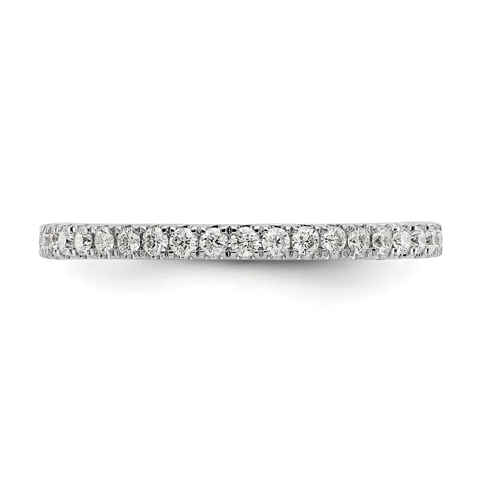 Goldia Rings 14k White Gold 12 Ct Lab Grown Diamond VSSI G Shared Prong Eternity Band Ring