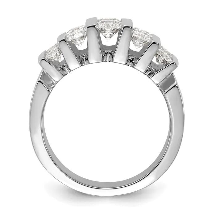 Goldia Rings 14k White Gold 2 Ct Lab Grown Diamond VSSI Band Ring