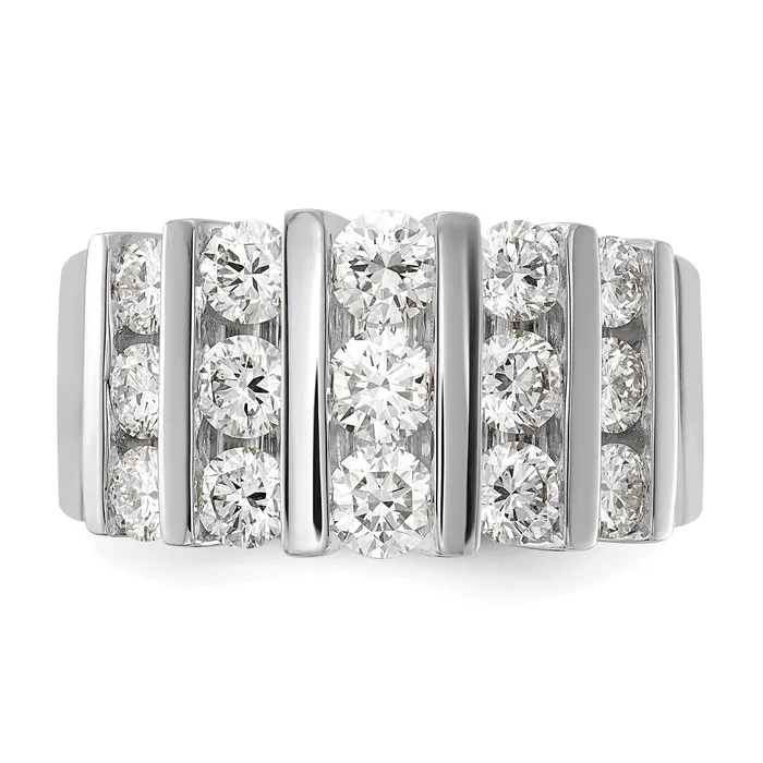 Goldia Rings 14k White Gold 2 Ct Lab Grown Diamond VSSI Band Ring