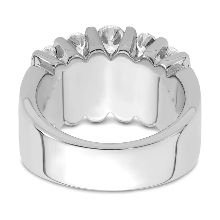 Goldia Rings 14k White Gold 2 Ct Lab Grown Diamond VSSI Band Ring