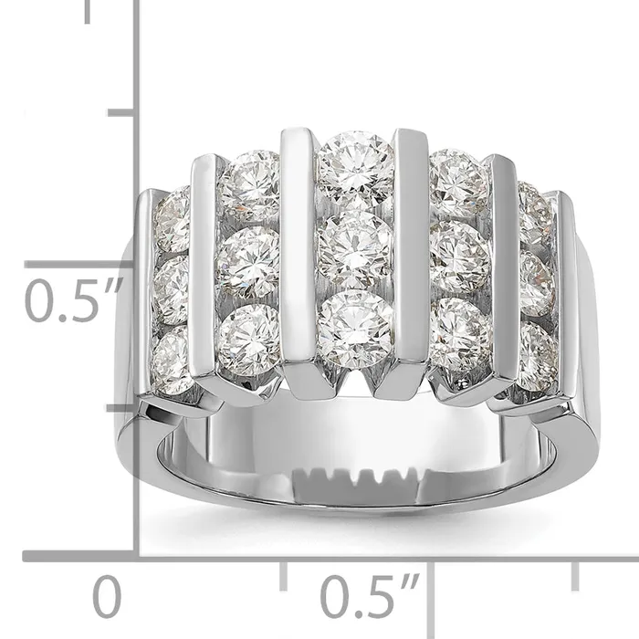 Goldia Rings 14k White Gold 2 Ct Lab Grown Diamond VSSI Band Ring