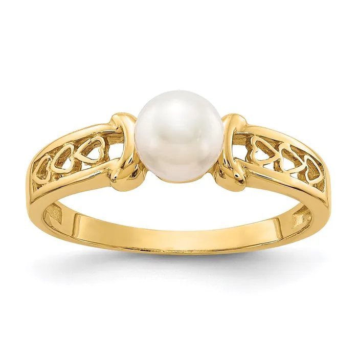 Goldia Rings 14K Yellow Gold FW Cultured Pearl Ring