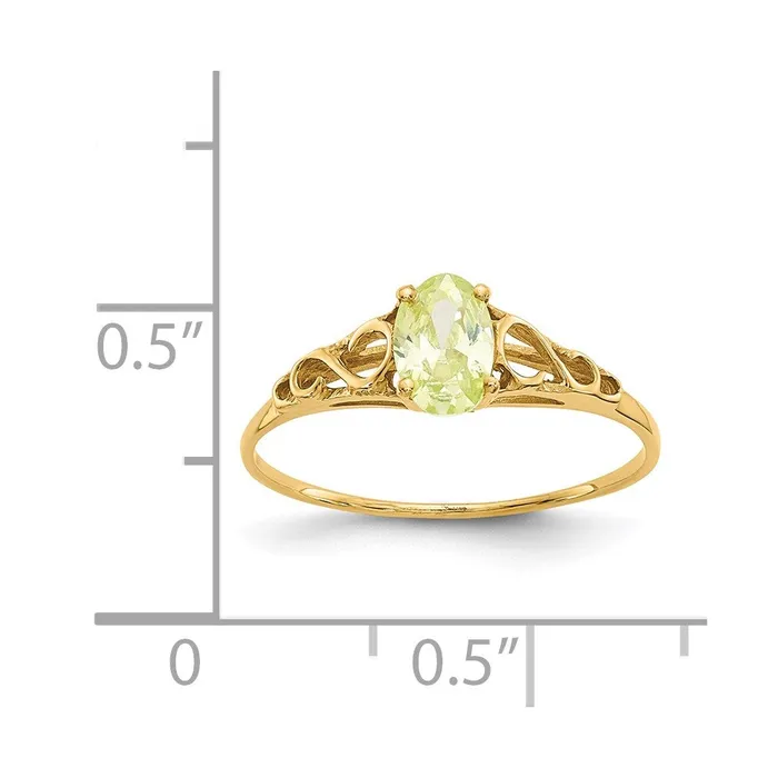 Goldia Rings 14K Yellow Gold Madi K Synthetic Peridot Ring