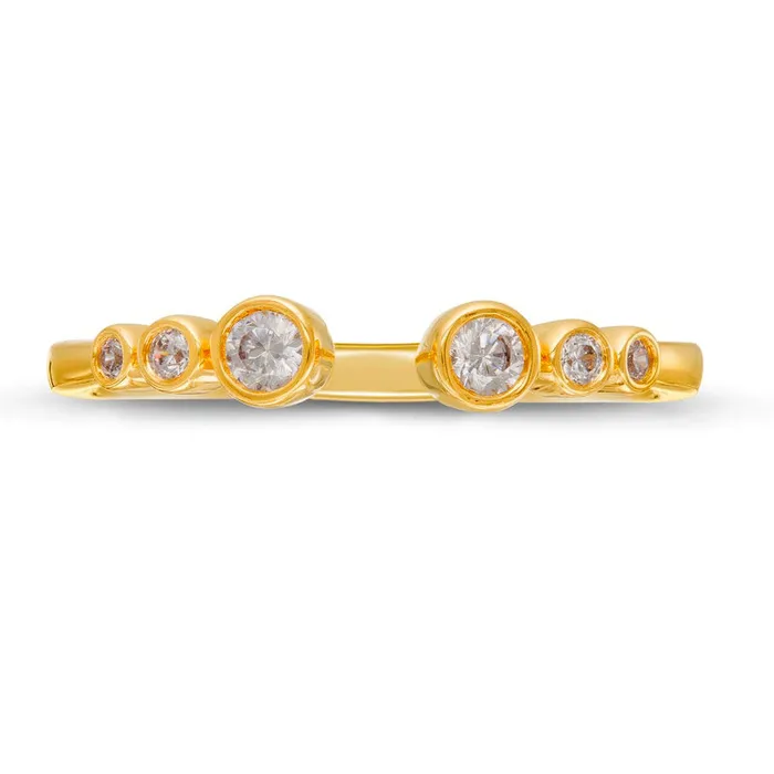 Goldia Rings Remixed Reimagined 017 CT TW Journey Natural Diamond Open Shank Ring in Solid 10K Yellow Gold Goldia Rings Remixed Reimagined 017 CT TW Journey Natural Diamond Open Shank Ring in Solid 10K Yellow Gold
