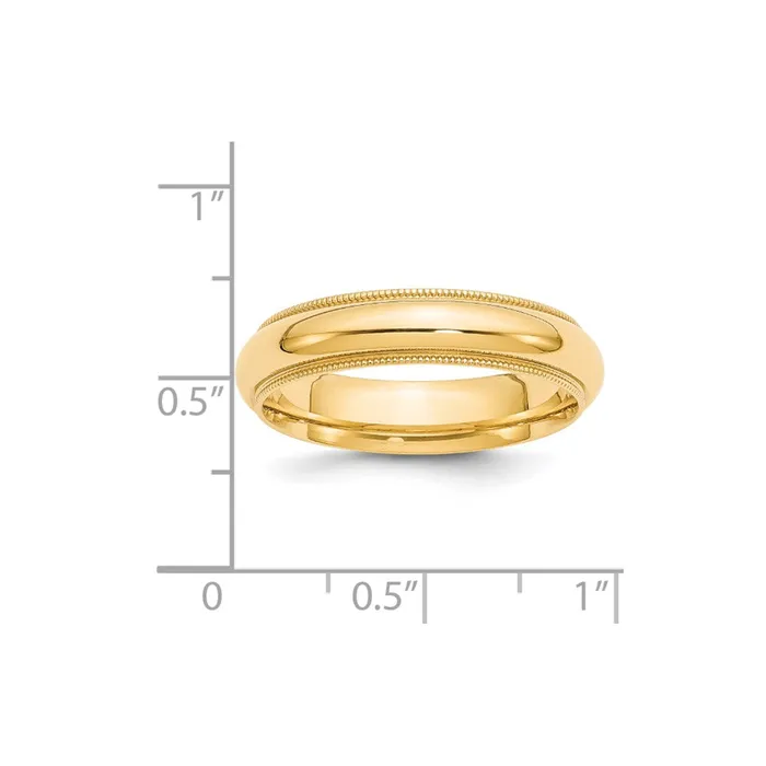 Goldia Rings Solid 10K Yellow Gold 5mm Milgrain Comfort Fit MensWomens Wedding Band Ring Size 135 Goldia Rings Solid 10K Yellow Gold 5mm Milgrain Comfort Fit MensWomens Wedding Band Ring Size 135