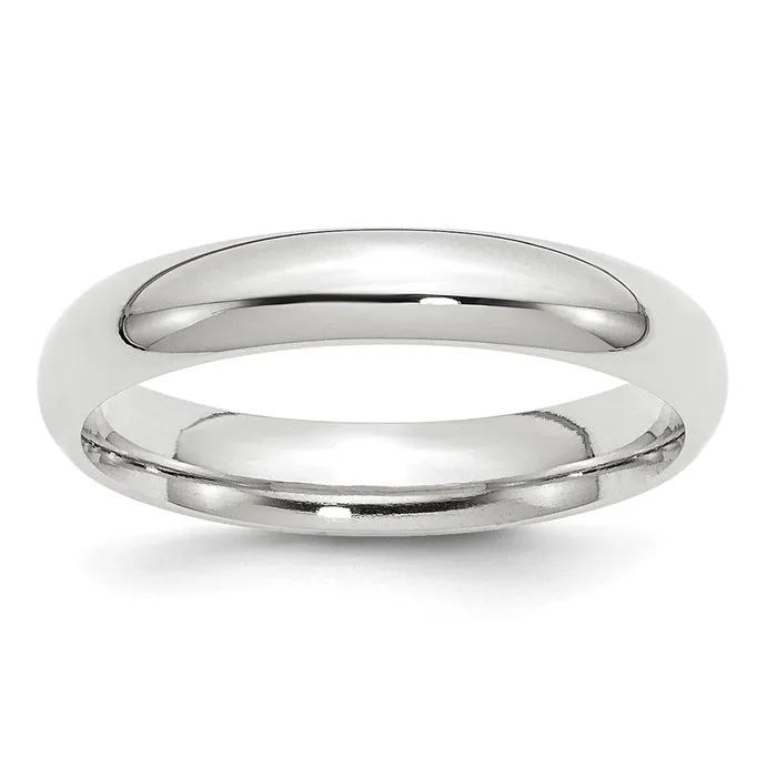 Goldia Rings Solid 10K Yellow Gold White Gold 4mm Comfort Fit MensWomens Wedding Band Ring Size 65