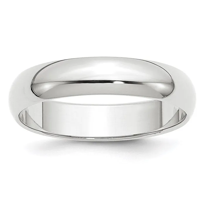 Goldia Rings Solid 10K Yellow Gold White Gold 5mm HalfRound MensWomens Wedding Band Ring Size 75