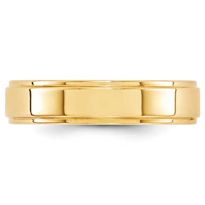 Goldia Rings Solid 14K Yellow Gold 5mm Flat with Step Edge MensWomens Wedding Band Ring Size 11 Goldia Rings Solid 14K Yellow Gold 5mm Flat with Step Edge MensWomens Wedding Band Ring Size 11