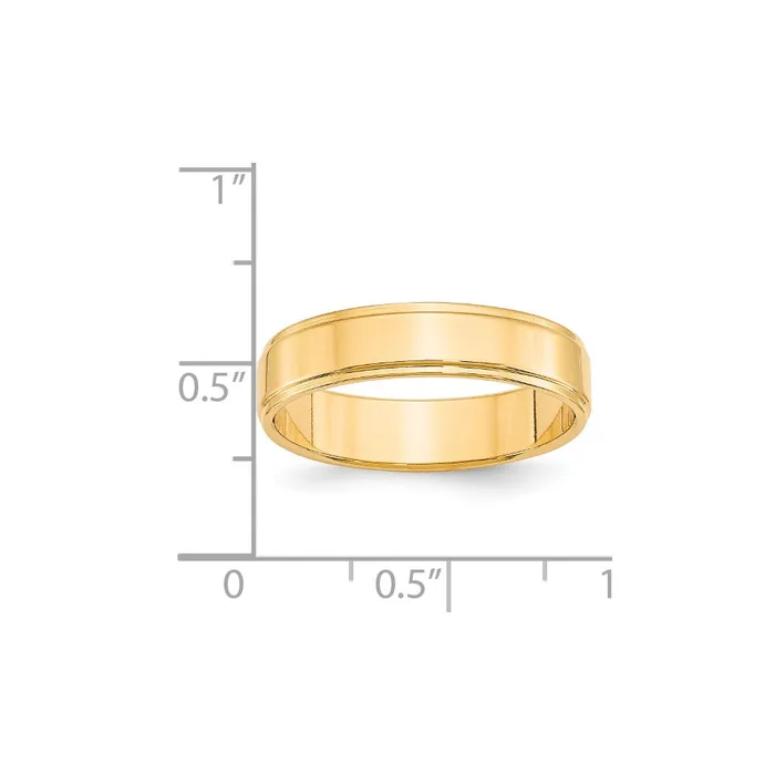 Goldia Rings Solid 14K Yellow Gold 5mm Flat with Step Edge MensWomens Wedding Band Ring Size 11 Goldia Rings Solid 14K Yellow Gold 5mm Flat with Step Edge MensWomens Wedding Band Ring Size 11