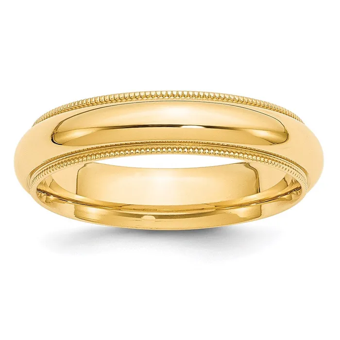 Goldia Rings Solid 14K Yellow Gold 5mm Milgrain Comfort Wedding MensWomens Wedding Band Ring Size 65 Goldia Rings Solid 14K Yellow Gold 5mm Milgrain Comfort Wedding MensWomens Wedding Band Ring Size 65