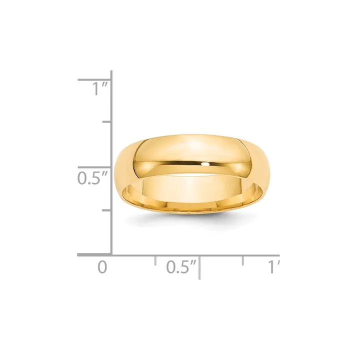Goldia Rings Solid 14K Yellow Gold 6mm Light Weight Comfort Fit MensWomens Wedding Band Ring Size 125 Goldia Rings Solid 14K Yellow Gold 6mm Light Weight Comfort Fit MensWomens Wedding Band Ring Size 125