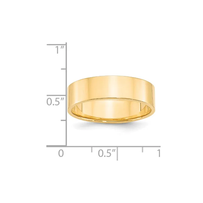 Goldia Rings Solid 14K Yellow Gold 6mm Light Weight Flat MensWomens Wedding Band Ring Size 14 Goldia Rings Solid 14K Yellow Gold 6mm Light Weight Flat MensWomens Wedding Band Ring Size 14