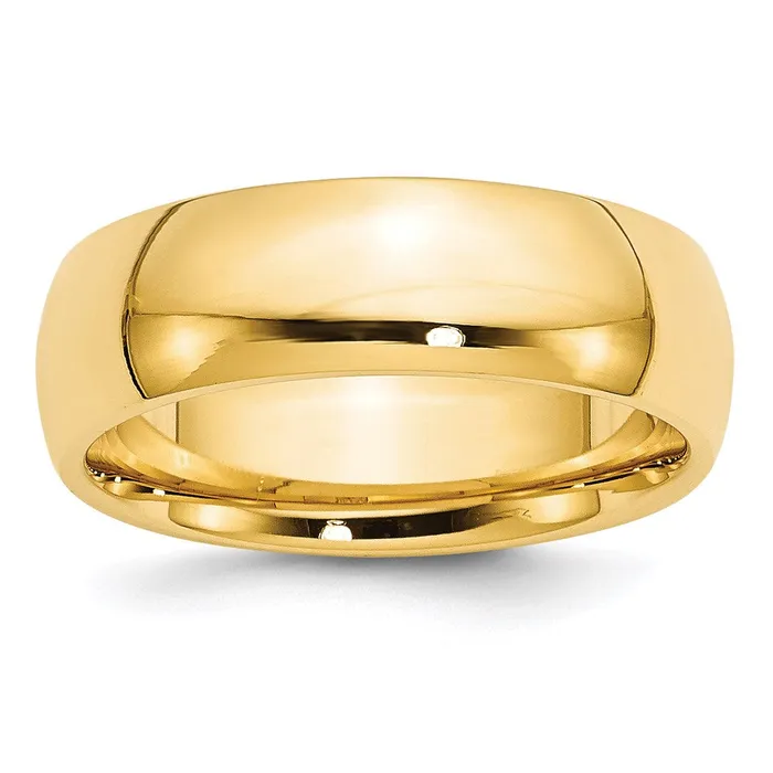 Goldia Rings Solid 14K Yellow Gold 7mm Comfort Fit MensWomens Wedding Band Ring Size 85 Goldia Rings Solid 14K Yellow Gold 7mm Comfort Fit MensWomens Wedding Band Ring Size 85