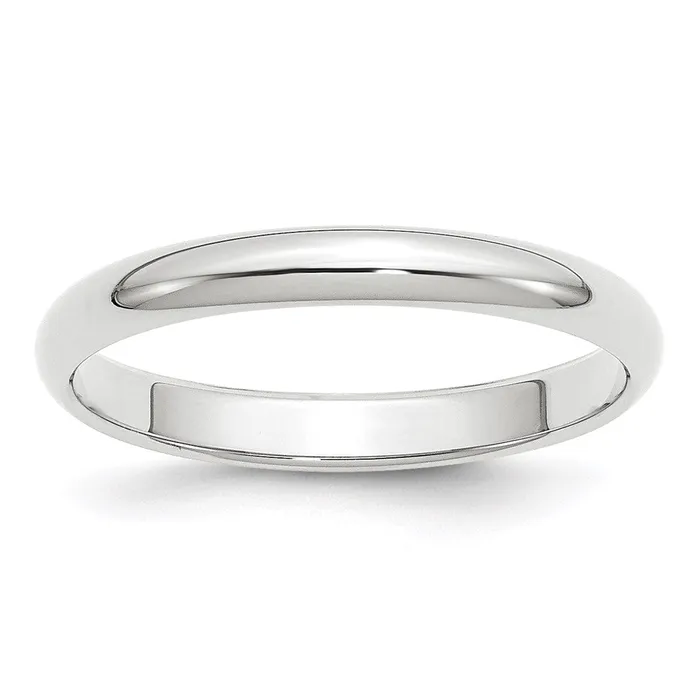 Goldia Rings Solid 14K Yellow Gold White Gold 3mm HalfRound MensWomens Wedding Band Ring Size 75