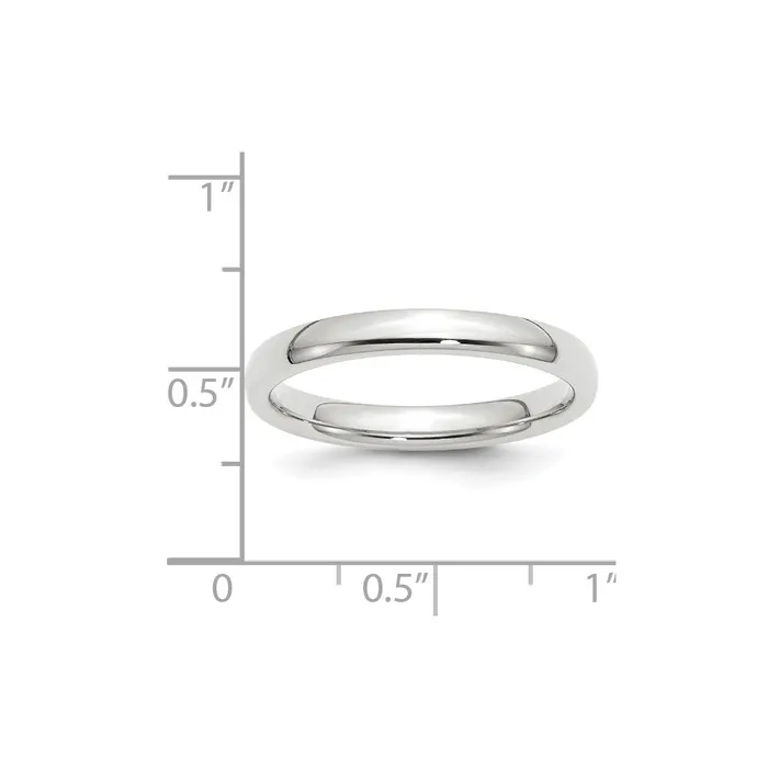 Goldia Rings Solid 18K White Gold 3mm Standard Comfort Fit MensWomens Wedding Band Ring Size 125 Goldia Rings Solid 18K White Gold 3mm Standard Comfort Fit MensWomens Wedding Band Ring Size 125