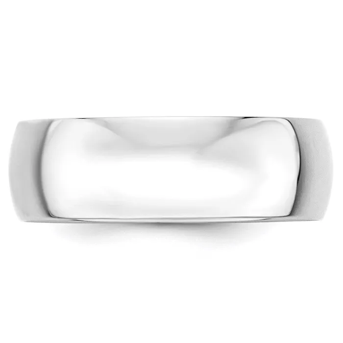 Goldia Rings Solid 18K White Gold 7mm Light Weight Half Round MensWomens Wedding Band Ring Size 10 Goldia Rings Solid 18K White Gold 7mm Light Weight Half Round MensWomens Wedding Band Ring Size 10