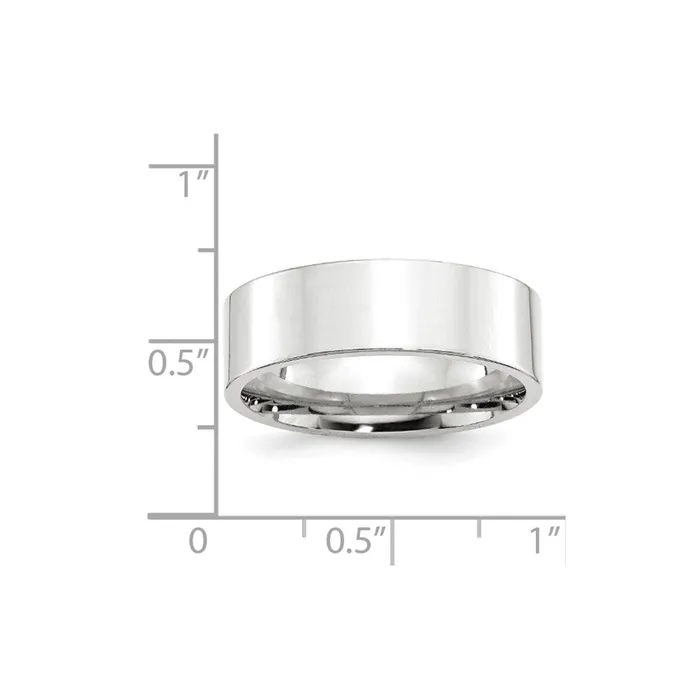 Goldia Rings Solid 18K White Gold 7mm Standard Flat Comfort Fit MensWomens Wedding Band Ring Size 45 Goldia Rings Solid 18K White Gold 7mm Standard Flat Comfort Fit MensWomens Wedding Band Ring Size 45