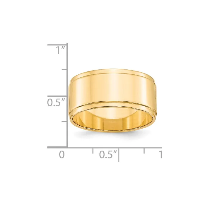 Goldia Rings Solid 18K Yellow Gold 10mm Flat with Step Edge MensWomens Wedding Band Ring Size 4 Goldia Rings Solid 18K Yellow Gold 10mm Flat with Step Edge MensWomens Wedding Band Ring Size 4